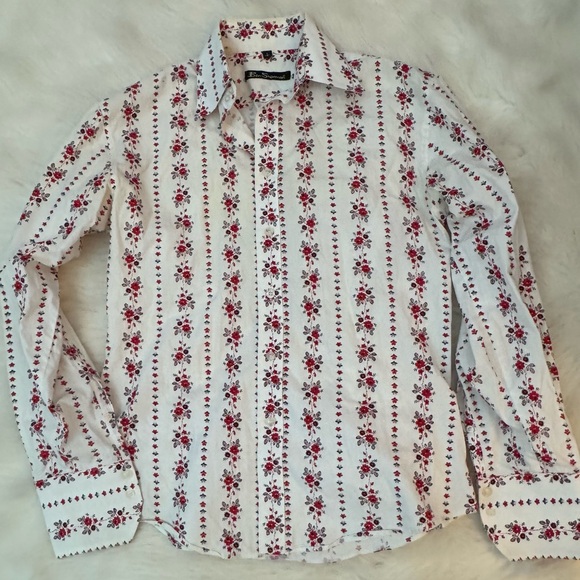 Vintage Ben Sherman Mod Floral Button Down Shirt Men’s Size Small - Picture 1 of 6